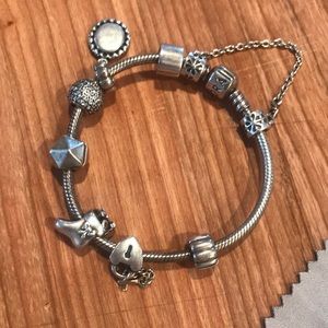 Pandora charms and bracelet